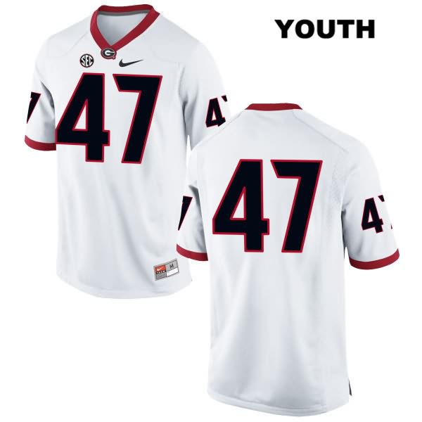 Georgia Bulldogs Youth Daniel Harper #47 NCAA No Name Authentic White Nike Stitched College Football Jersey QPS6656TW